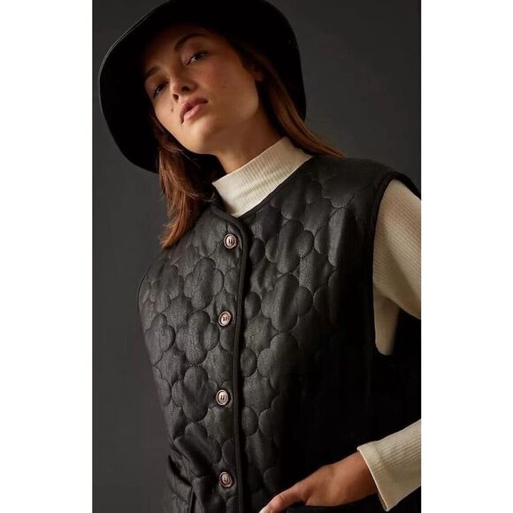 NWT Anthropologie FRNCH Paris Gisette Faux  leather Size OS retail $150 - Picture 3 of 11